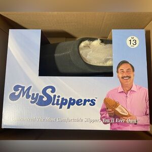 MySlippers Memory Foam and Gel Slip on Moccasins, Fur Lined Slippers Non Slip